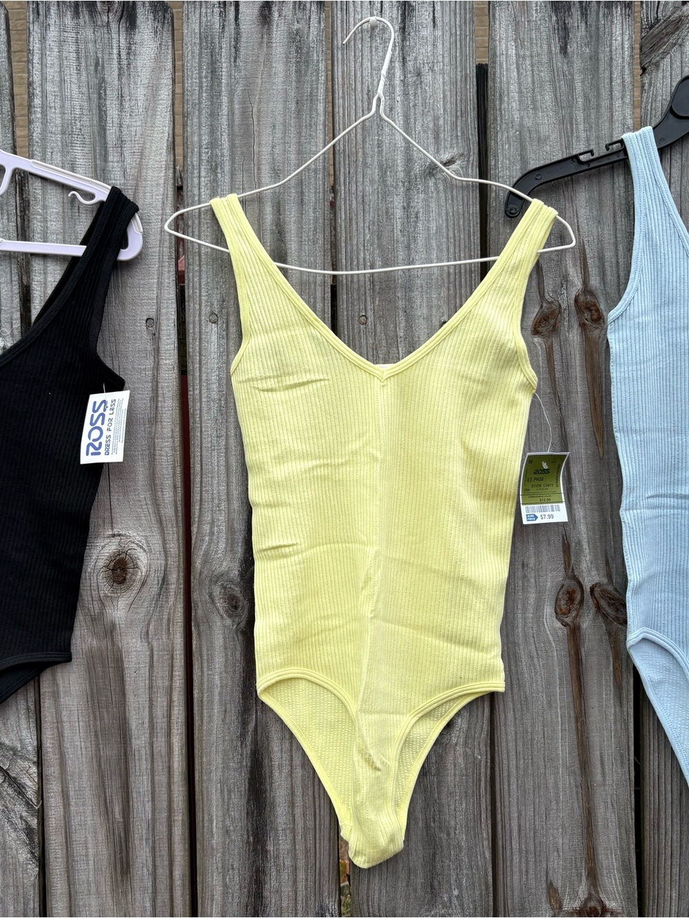 Aura Three Piece Bundle - Women’s Ribbed Bodysuits Yellow, Babylon Blue, Black